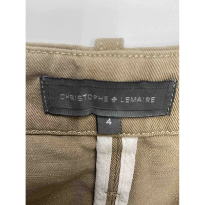 Pre-owned Lemaire Trousers In Beige