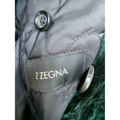Pre-owned Z Zegna Green Fur Coat