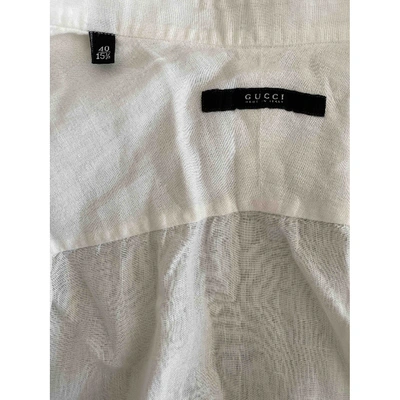 Pre-owned Gucci Linen Shirt In Ecru