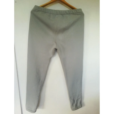 Pre-owned Mm6 Maison Margiela Grey Cotton Trousers