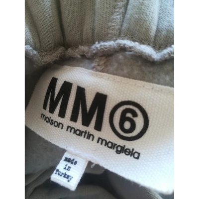 Pre-owned Mm6 Maison Margiela Grey Cotton Trousers
