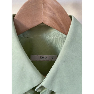 Pre-owned Prada Green Cotton Shirts