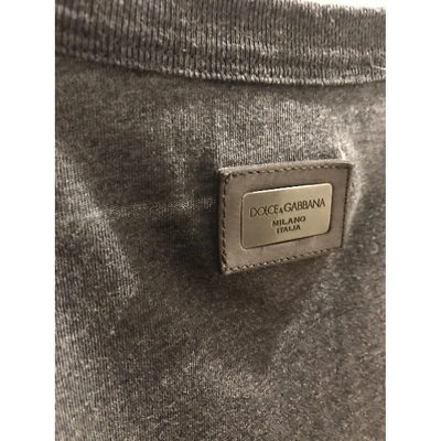 Pre-owned Dolce & Gabbana Anthracite Cotton T-shirt