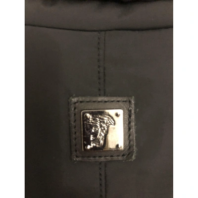 Pre-owned Versace Coat In Black