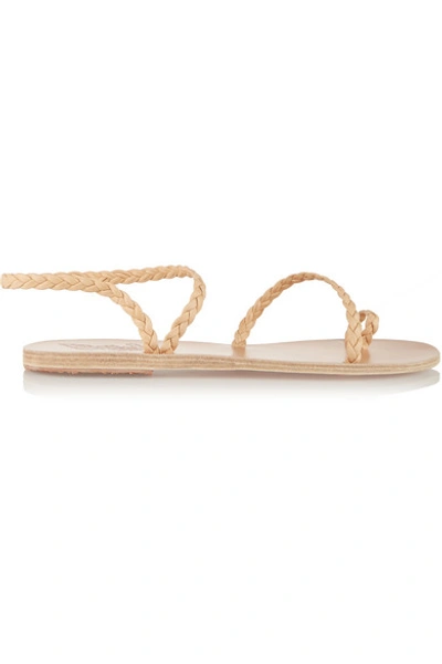 Ancient Greek Sandals Eleftheria Braided-leather Flat Sandals In Gold