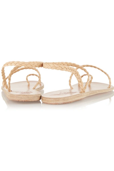 Shop Ancient Greek Sandals Eleftheria Braided Leather Sandals In Neutrals