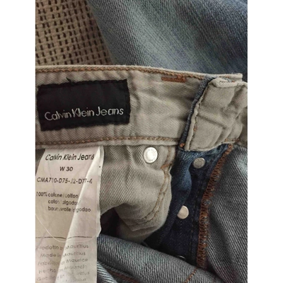 Pre-owned Calvin Klein Straight Jeans In Blue