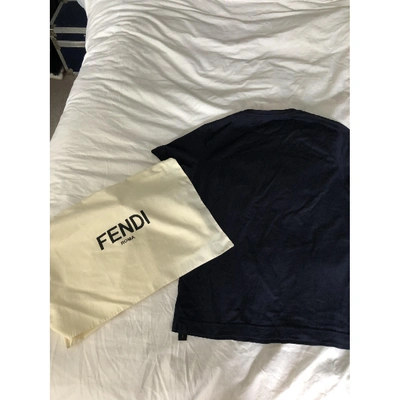 Pre-owned Fendi Navy Cotton T-shirt