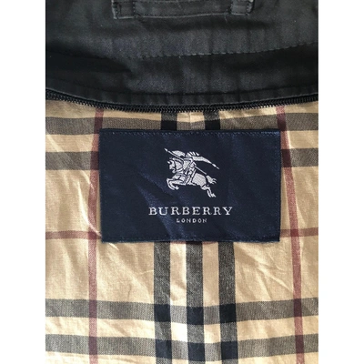 Pre-owned Burberry Cloth Trenchcoat In Black