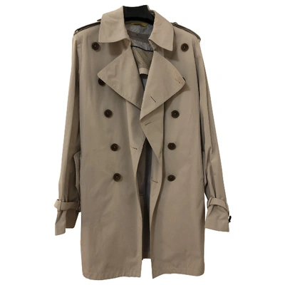 Pre-owned Canali Cloth Trench In Beige
