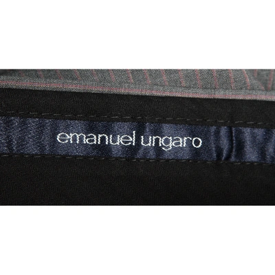 Pre-owned Emanuel Ungaro Wool Suit In Grey