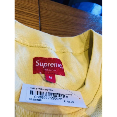 Pre-owned Supreme Yellow Cotton T-shirt