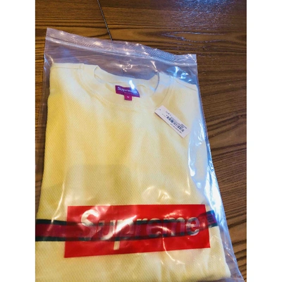Pre-owned Supreme Yellow Cotton T-shirt