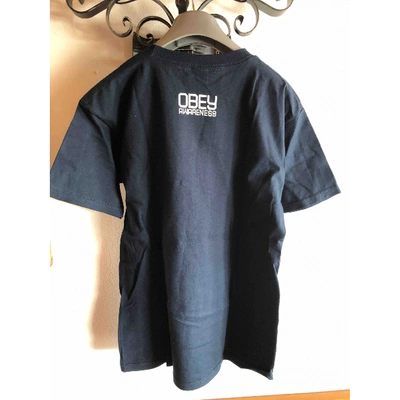 Pre-owned Obey Blue Cotton T-shirt