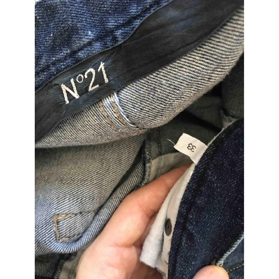 Pre-owned N°21 Straight Jeans In Navy