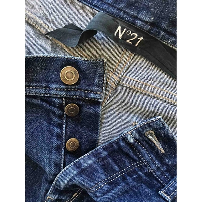Pre-owned N°21 Straight Jeans In Navy