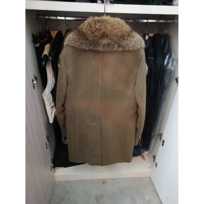 Pre-owned Dsquared2 Brown Wool Coat