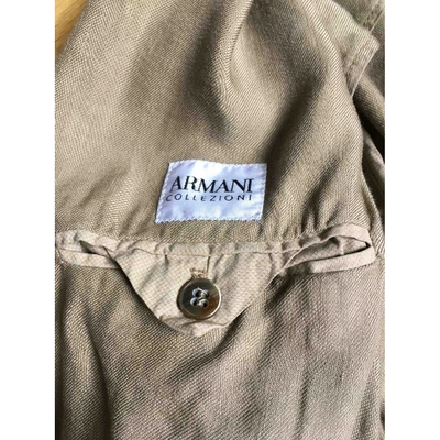 Pre-owned Armani Collezioni Linen Vest In Beige