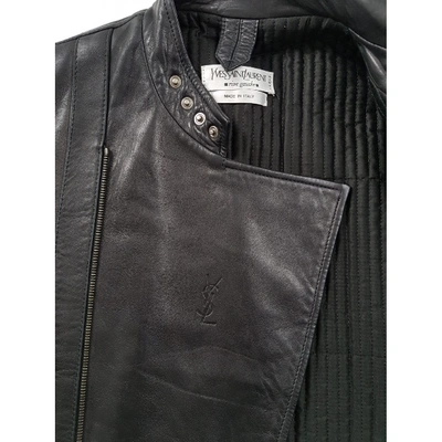 Pre-owned Saint Laurent Black Leather Jacket