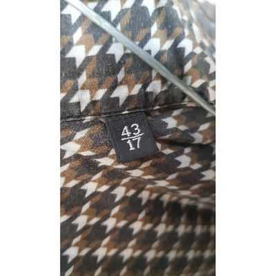 Pre-owned Z Zegna Brown Cotton Shirts