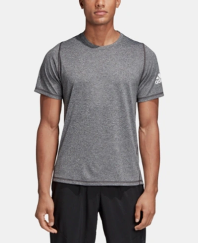 Shop Adidas Originals Adidas Men's Freelift Climalite T-shirt In Dark Gray Heather