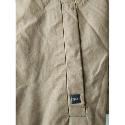 Pre-owned Hugo Boss Coat In Camel