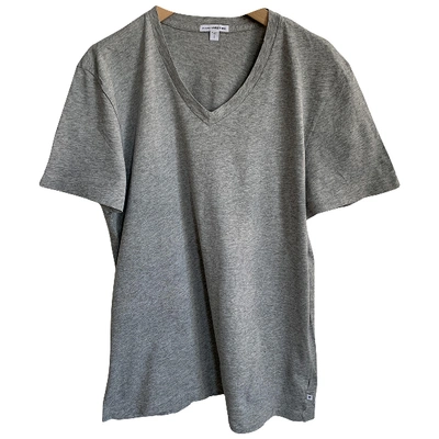 Pre-owned James Perse Grey Cotton T-shirt