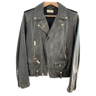 Pre-owned Saint Laurent Black Leather Jacket