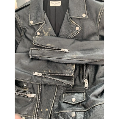 Pre-owned Saint Laurent Black Leather Jacket
