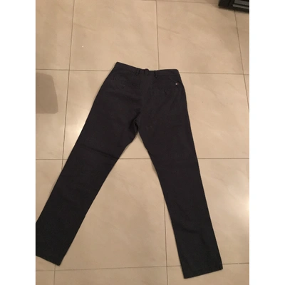 Pre-owned Tommy Hilfiger Blue Cotton Trousers