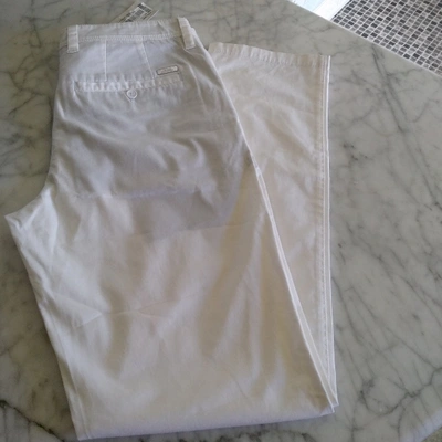 Pre-owned Emporio Armani Trousers In White