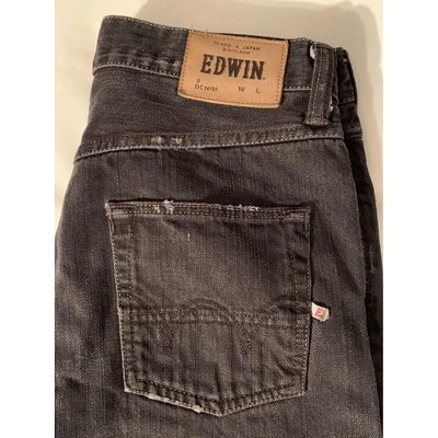 Pre-owned Edwin Black Cotton Jeans