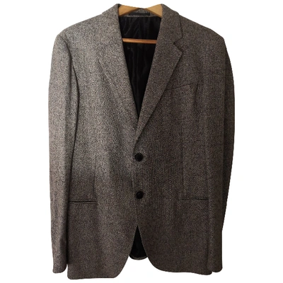 Pre-owned Armani Collezioni Wool Jacket In Grey