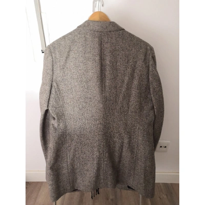 Pre-owned Armani Collezioni Wool Jacket In Grey