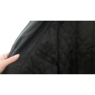 Pre-owned Carven Black Leather Jacket
