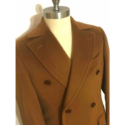 Pre-owned Pal Zileri Camel Wool Coat