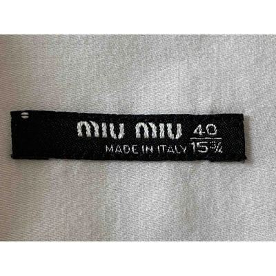 Pre-owned Miu Miu Shirt In Ecru