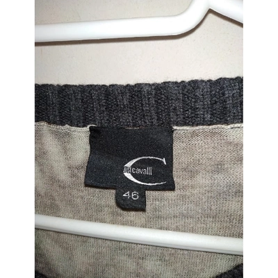 Pre-owned Roberto Cavalli Wool Pull In Grey