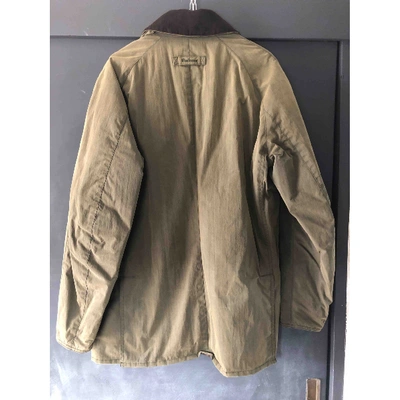 Pre-owned Barbour Leather Jacket In Green