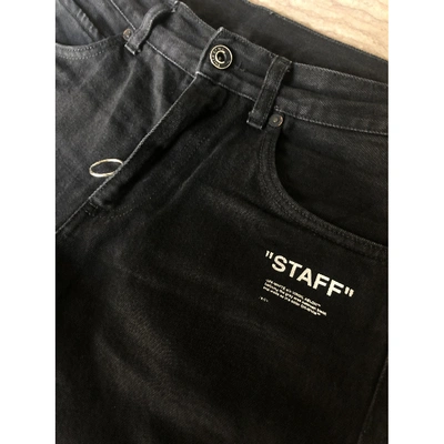 Pre-owned Off-white Straight Jeans In Black