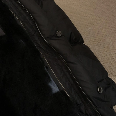 Pre-owned Yves Salomon Black Rabbit Coat