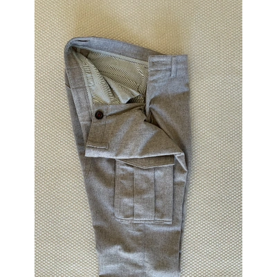 Pre-owned Eleventy Beige Wool Trousers