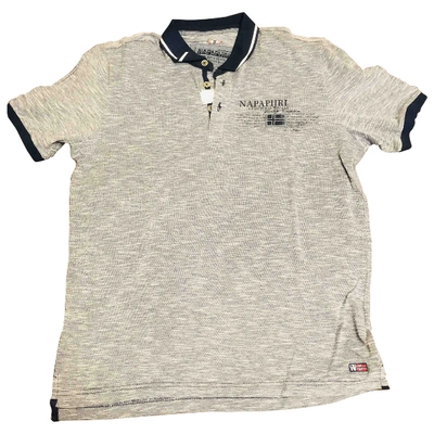 Pre-owned Napapijri Grey Cotton Polo Shirts