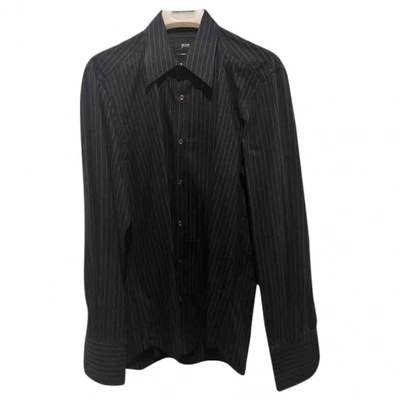 Pre-owned Hugo Boss Shirt In Black