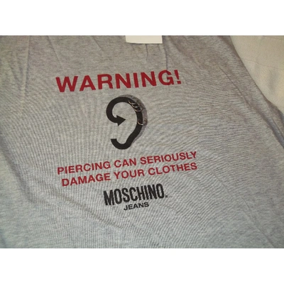 Pre-owned Moschino Grey Cotton T-shirt