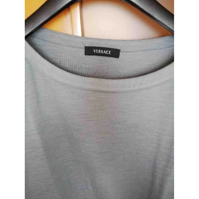 Pre-owned Versace Grey Cotton T-shirt