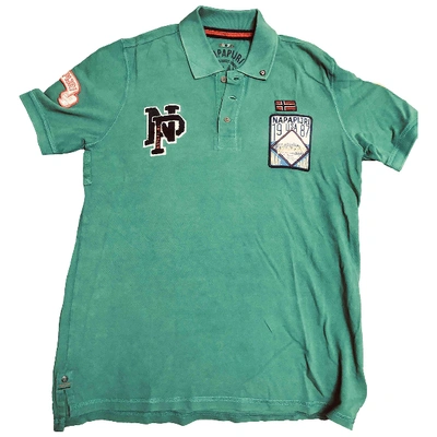 Pre-owned Napapijri Green Cotton Polo Shirts