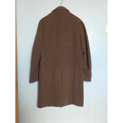 Pre-owned Mugler Brown Wool Coat