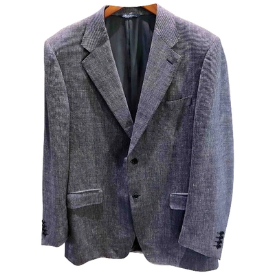 Pre-owned Canali Blue Wool Jacket