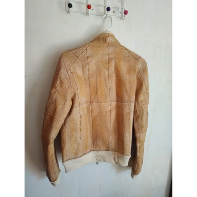 Pre-owned Bally Camel Ostrich Jacket